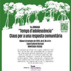 [Jornada] Temps d’adolescència: Claus per a una resposta comunitària
